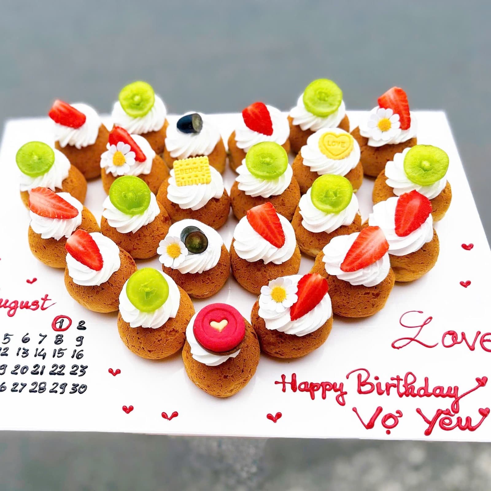 Bánh Sinh Nhật Su Kem set 20 vị Trái Cây — mẫu 3